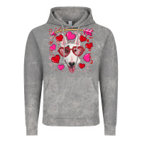Cloud Rock Valentine's day  bull terrier Vintage Hoodie - RanaPortraitStore