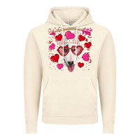 Vintage Artic Valentine's day  bull terrier Vintage Hoodie - RanaPortraitStore