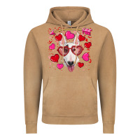 Vintage Camel Valentine's day  bull terrier Vintage Hoodie - RanaPortraitStore