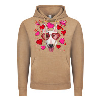 Vintage Coffee Valentine's day  bull terrier Vintage Hoodie - RanaPortraitStore