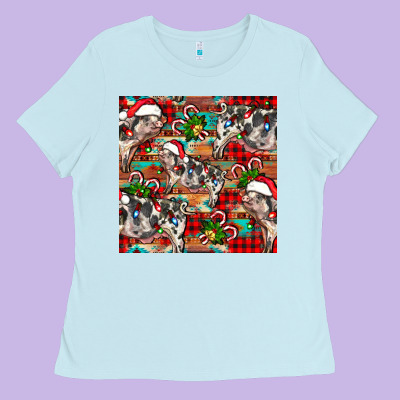 Christmas Pig  Aztec Ladies Tee Designed By Fadigitalartstudio