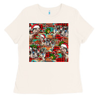 Bone christmas pig  aztec Ladies Tee - FaDigitalArtStudio