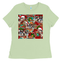 Matcha christmas pig  aztec Ladies Tee - FaDigitalArtStudio