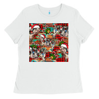 White christmas pig  aztec Ladies Tee - FaDigitalArtStudio
