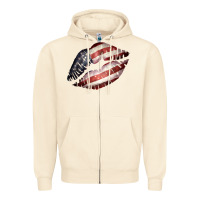 Sandshell American Flag Lips Zipper Hoodie - Bettercallsaul