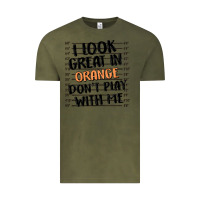 Vintage Olive i look great in orange don't play with me Vintage Tee - MaliasSmallBusiness