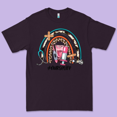 Nurse Life Rainbow Premium Tee Designed By Jahusdesignshop
