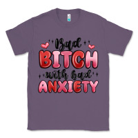 Lavender bad bitch with bad anxiety Classic Tee - MaliasSmallBusiness