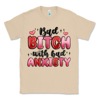 Mushroom bad bitch with bad anxiety Classic Tee - MaliasSmallBusiness