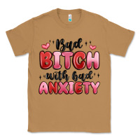 Toasted Coconut bad bitch with bad anxiety Classic Tee - MaliasSmallBusiness