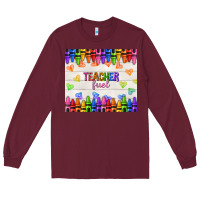 Burgundy teacher fuel Long Sleeve Tee - NancyCooperArtShop