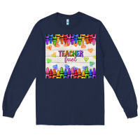 Navy teacher fuel Long Sleeve Tee - NancyCooperArtShop