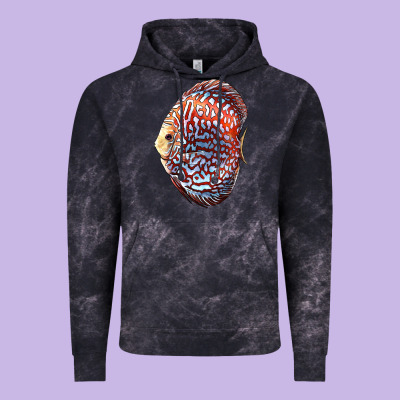Discus Fish Vintage Hoodie Designed By Lillyallendesigns