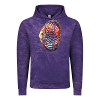 Cloud Purple Discus Fish Vintage Hoodie - LillyAllenDesigns