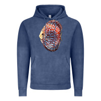 Vintage Denim Discus Fish Vintage Hoodie - LillyAllenDesigns