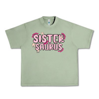 Oil Green sister saurus Urban Heavy Tee - MaliasSmallBusiness