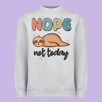 Nope Not Today Heavyweight Sweatshirt Designed By Maliassmallbusiness