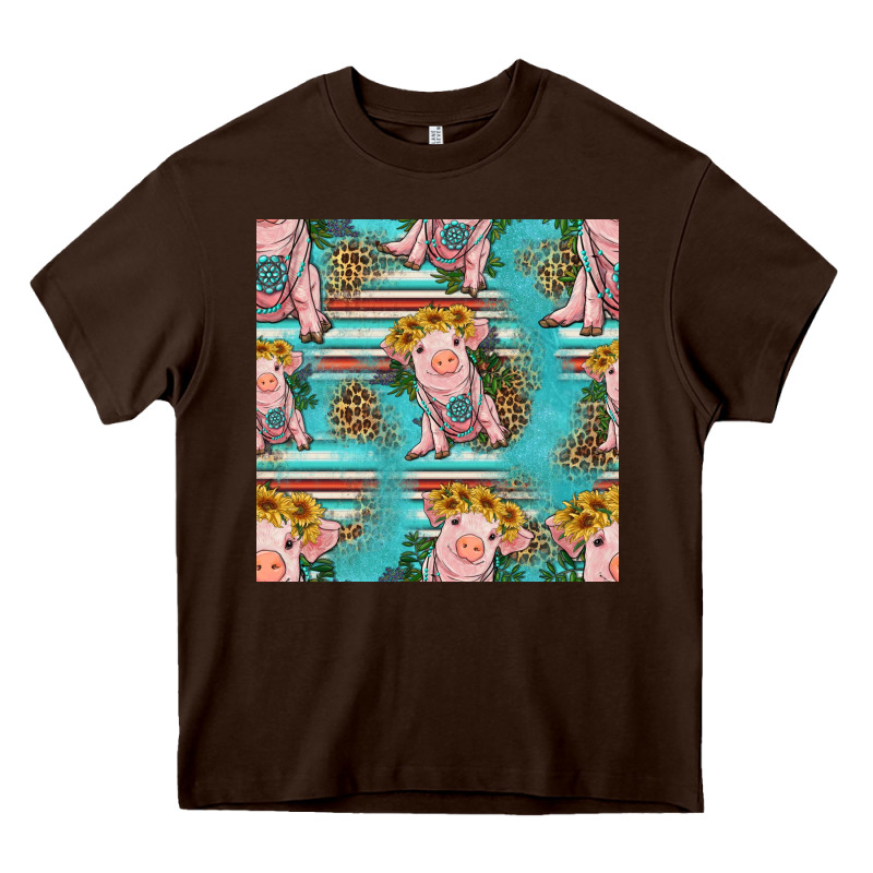 Turquoise Baby Pig Seamless Pattern Heavy Core Tee by HRA Design Shop | Teevron