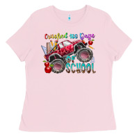 Bubblegum Pink crushed 100 days of school Ladies Tee - RacoonDesign
