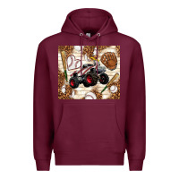 Burgundy baseball crusher Premium Hoodie - TumblerDesignByShophia