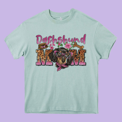 Dachshund Mom Heavy Core Tee Designed By Barkaloodesign