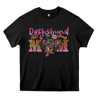 Black dachshund mom Heavy Core Tee - BarkalooDesign