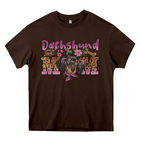 Chocolate Brown dachshund mom Heavy Core Tee - BarkalooDesign
