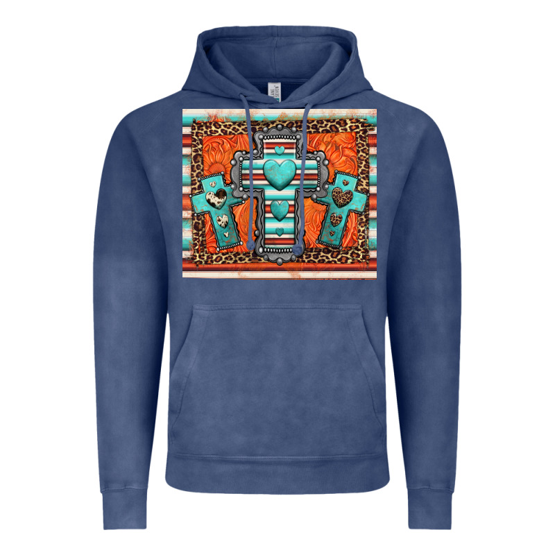 Turquoise Gemstone Crosses Vintage Hoodie by Jasminsmagicworld | Teevron