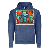 Vintage Denim turquoise gemstone crosses Vintage Hoodie - Jasminsmagicworld