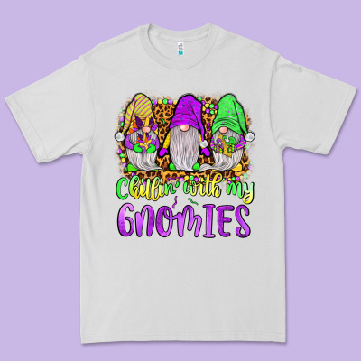 Mardi Gras Chillin' With My Gnomies Premium Tee Designed By Jahusdesignshop