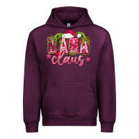 Mauve Wine Pink Christmas Mama Claus Urban Hoodie - FaDigitalArtStudio
