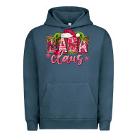 Pigment Midnight Navy Pink Christmas Mama Claus Urban Hoodie - FaDigitalArtStudio