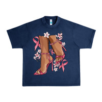 Navy cancer high heels Urban Heavy Tee - MaliasSmallBusiness
