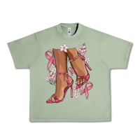 Oil Green cancer high heels Urban Heavy Tee - MaliasSmallBusiness