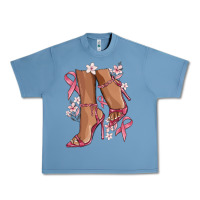 Pebble Blue cancer high heels Urban Heavy Tee - MaliasSmallBusiness