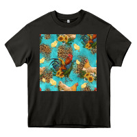 Asphalt poultry animals seamless pattern Heavy Core Tee - HRA Design Shop