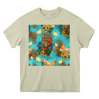 Mossy poultry animals seamless pattern Heavy Core Tee - HRA Design Shop