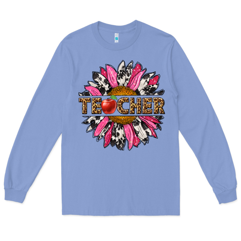 Western Teacher Sunflower Long Sleeve Tee by NancyCooperArtShop | Teevron