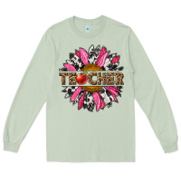 Matcha western teacher sunflower Long Sleeve Tee - NancyCooperArtShop