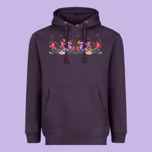 Wild Flowers Heavyweight Hoodie Designed By Tumblerdesignbyshophia