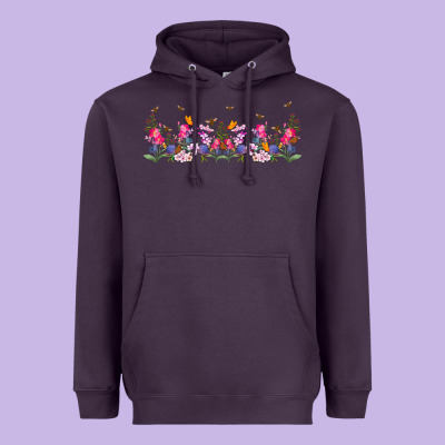 Wild Flowers Heavyweight Hoodie Designed By Tumblerdesignbyshophia