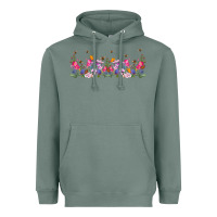 Sage wild flowers Heavyweight Hoodie - TumblerDesignByShophia