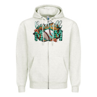 Oatmeal Heather Baseboll Mom Zipper Hoodie - Bettercallsaul