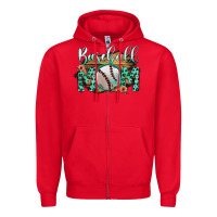 Red Baseboll Mom Zipper Hoodie - Bettercallsaul
