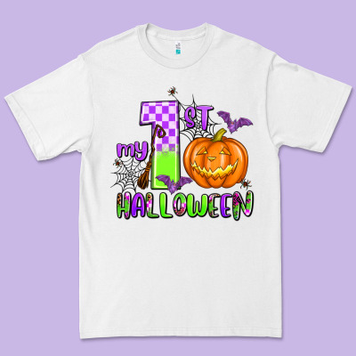 My First Halloween Pumpkin Premium Tee Designed By Adodesignshop