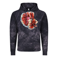 Cloud Black Betta Fish Vintage Hoodie - LillyAllenDesigns
