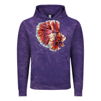 Cloud Purple Betta Fish Vintage Hoodie - LillyAllenDesigns