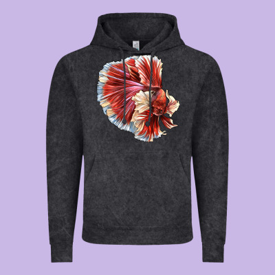 Betta Fish Vintage Hoodie Designed By Lillyallendesigns