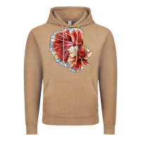 Vintage Coffee Betta Fish Vintage Hoodie - LillyAllenDesigns