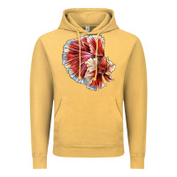 Vintage Mustard Betta Fish Vintage Hoodie - LillyAllenDesigns